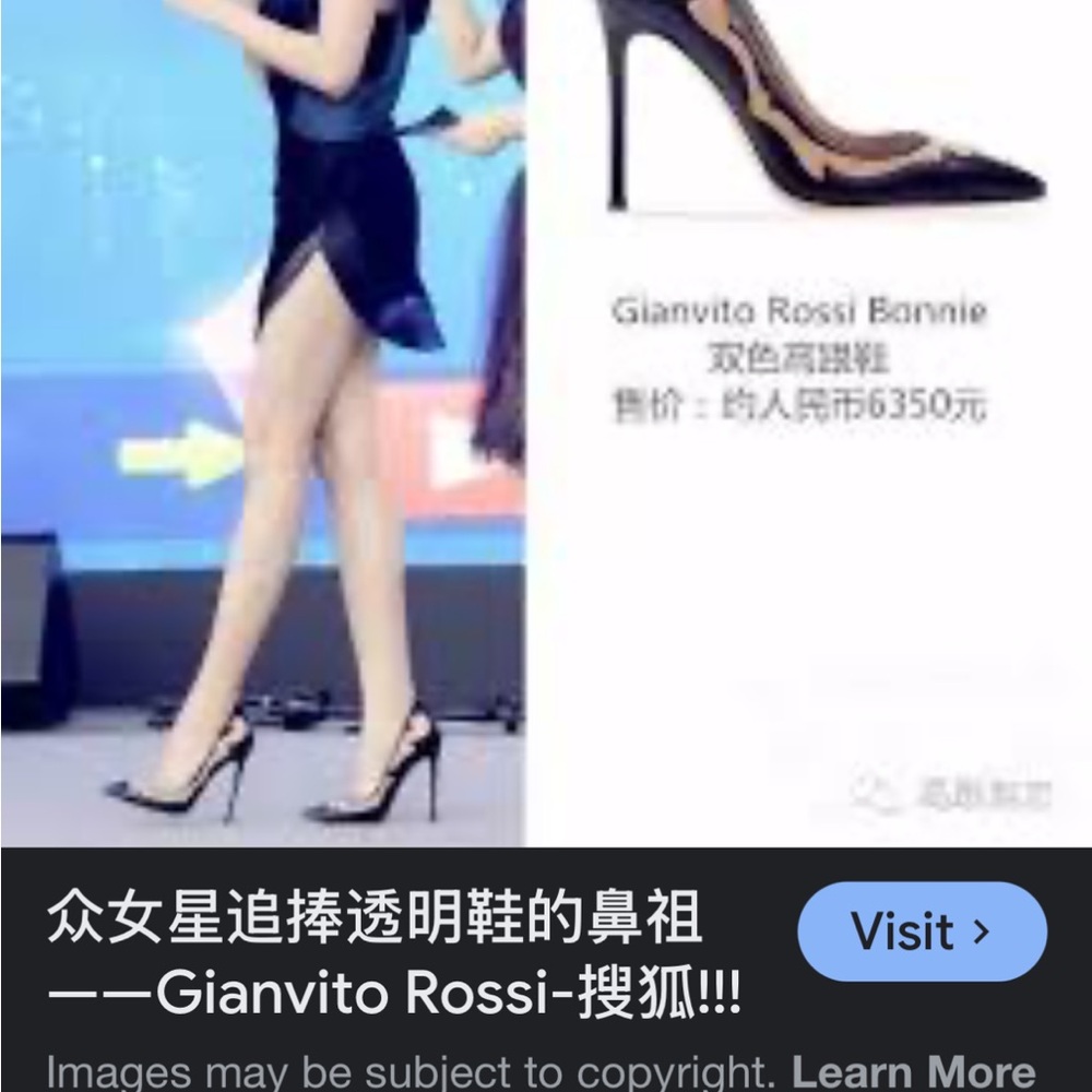 Gianvito Rossi White and Black Heels scalloped bonnie western stilettos